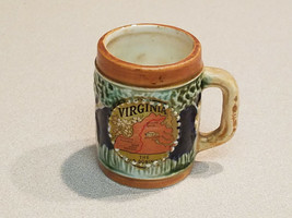 Vintage Handpainted Nico 2 1/2&quot; Virginia Sovenier Stein Made In Japan - £7.74 GBP