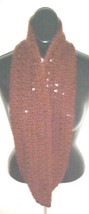 Hand Crochet Brown Loop Infinity Circle Scarf/Neckwarmer New - £8.21 GBP