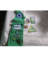 Vintage Girl Scout Uniform Sash Patches Maumee Valley Toledo Troop 359 - £10.58 GBP