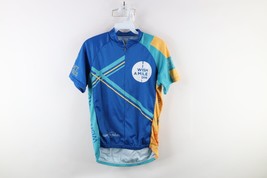 Primal Mens Small Spell Out Make A Wish Zippered Cycling Bicycle Jersey Blue - £22.16 GBP