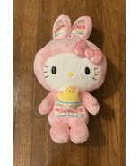 Hello Kitty Pink Easter Bunny Plush With Chick In Pocket Sanrio 14 Inche... - £22.06 GBP