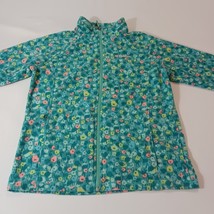 Columbia WG6778 Youth/Girls Size XL Green Floral Fleece Full Zip Jacket image 7