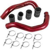 Red Turbo Intercooler Pipe Boot Kit CAC Tubes for 03-07 Ford 6.0L Powerstroke - £98.04 GBP