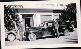 Vintage Soldiers Hanging By Cars Waiting Outside Aux 3 Gazelle Snapshot ... - £10.21 GBP