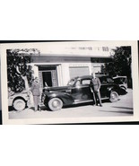 Vintage Soldiers Hanging By Cars Waiting Outside Aux 3 Gazelle Snapshot ... - $17.61 CAD