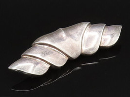 CHARLES KRYPELL 925 Silver - Vintage Scalloped Abstract Brooch Pin - BP9653 - $68.40