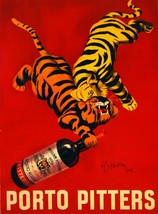 6434.Cappiello Porto Pitters tigers Ad Poster.Home interior red wall design art. - £13.02 GBP+
