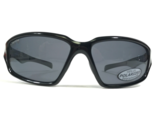 Coyote Sonnenbrille TR90 Venom Schwarz Quadrat Wrap Rahmen Mit Blau Pola... - $37.03
