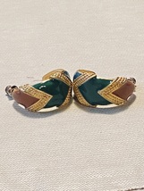 Vintage Pair Enamel Post Earrings - £19.66 GBP