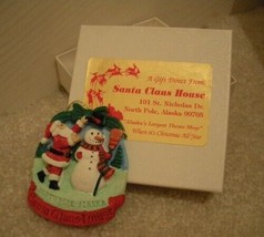 Christmas Ornament from Santa Claus House North Pole Alaska Vtg 80s - 3D - NEW - £10.61 GBP