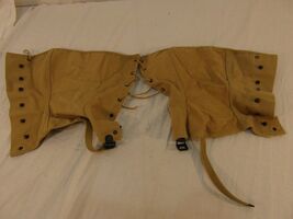 RARE Vintage 8/30/43 WWII Tan Khaki Canvas Cotton Steampunk Spats - $53.99