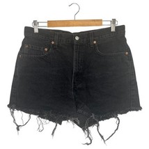 Levis 550 Denim Shorts Mens 34 Black Relaxed Fit High Rise Cutoff Beach ... - $555.79 MXN