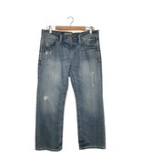 BKE Buckle Jeans Mens 34S Carter Light Wash Distressed Embroidered Denim... - $51.43 CAD