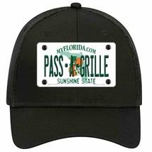 Pass A Grille Florida Novelty Black Mesh License Plate Hat - £22.77 GBP