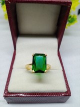 Natural Green Garnet Tsavorite Gemstone Sterling Silver Handmade Women Ring - £41.12 GBP