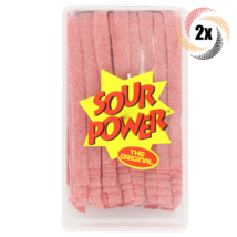 2x Tubs Sour Power Strawberry Flavored Candy Belts | 144 Belts Per Tub | 2.5lbs - $57.72