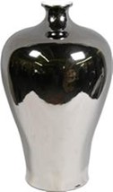 Vase Prunus Metallic Silver Colors May Vary Variable Ceramic Handmade - £315.85 GBP