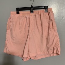 Columbia PFG Water Trunk Shorts Mens Size L Coral Orange Swim Suit Nylon - $16.27
