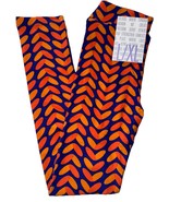 NWT LuLaRoe Kids L/XL (8-14) Blurple Blue Orange Gold Patterned Leggings - $14.84