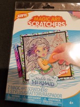 Maddie The Mermaid Magic Art Scratchers 2 Scratchers +  Scratching Stylus - $4.94