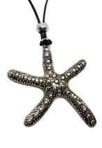 Starfish Necklace Star Fish Pendant Beaded Cord Jewellery Infinite Divine Love - £5.88 GBP