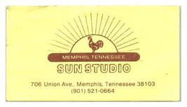 Sole Studios Memphis Tennessee Elvis Presley Johnny Cash Ticket Stub 1992 - £31.86 GBP