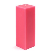 Jeco CPZ-156-12-0 3 x 9 in. Square Pillar Candle, Hot Pink - 12 Piece - £136.08 GBP