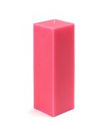 Jeco CPZ-156-12-0 3 x 9 in. Square Pillar Candle, Hot Pink - 12 Piece - £133.89 GBP