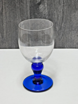 1 DANSK ARABESQUE WINE GOBET COBALT BLUE STEM - $37.62