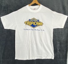 Vintage Las Vegas Tropicana Anvil Men&#39;s XL White T-Shirt Short Sleeve Un... - $35.14