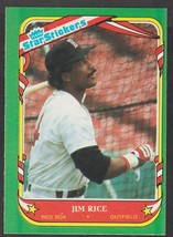 Boston Red Sox Jim Rice 1987 Fleer Star Sticker Baseball Card 99 - £0.59 GBP