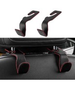 2 PCS Superior Car Seat Headrest Hooks Leather Stainless Steel Hanger Ho... - £16.19 GBP
