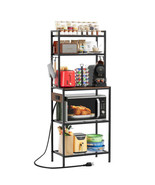 Roxibelt S1 Kitchen Bakers Rack with Power Outlet，Microwave Stand with S... - $6,158.03 MXN