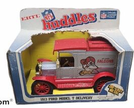 1913 Model T Delivery Van Atlanta Falcons Huddles NFL Die Cast Metal Bank - $16.75