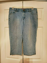 Faded Glory Originals Missy (14) 100% Cotton Capri Jeans - £11.69 GBP