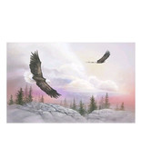 Wall Mural C818 Soaring With Eagles Over 8x13&#39; Cut To Fit Pastel Vintage... - £39.03 GBP