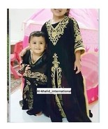 New Caftan Kid Ramadan Royal Black Girl Kid Eid Abaya Jellabiya Moroccan... - $1,348.78 MXN