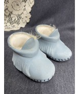 Pair Vintage Pottery Ceramic Baby Moccasins 4” - £3.95 GBP