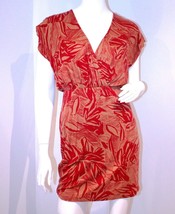 Rachel Pally Long Top Or Mini Dress Criss Cross Red Brown Abstract S $140 - £94.93 GBP