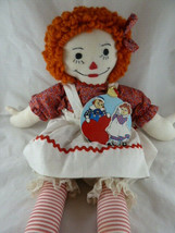 Vintage Handmade Raggedy Ann 20&quot; cloth rag doll plush Plus Christmas Ornament - £20.16 GBP