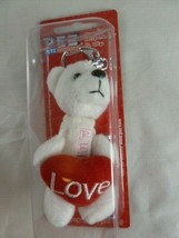 Pez Cuddle Cubs Plush Polar Bear Keychain Valentines Candy Dispenser with Clip - £4.75 GBP