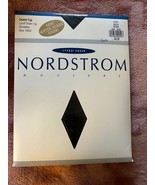 Vtg Nordstrom Sheer Leg Sz B Black Control Top Sandaltoe Pantyhose - $13.47 CAD