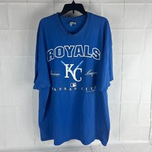 Vintage 1998 Kansas City Royals T-Shirt Size XXXL Hanes Heavyweight Blue Logo - £15.97 GBP