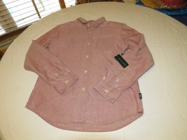 Mens Modern Amusement button up shirt CROW RARE long sleeve L lg Red weathered - £26.95 GBP