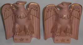 RARE! Set of (2) St Regis American Porcelain EAGLES - HEAD RIGHT Pink w/... - $39.59