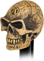 Cream Brown Sacred Symbols Omega Alchemy Skull Gear Shift Knob Or Paperweight - £16.58 GBP