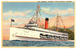 Steamer Catalina Santa Catalina Islands, California Ship Postcard - £5.20 GBP