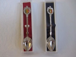 Lot of 2 Collector Spoons Souvenir Belgium Belgie Belgique Lion Crest - £9.49 GBP