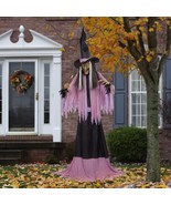 OPEN BOX 10&#39; Towering Animated Witch with LCD Eyes Motion Sensor Hallowe... - $590.20 CAD