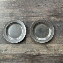 Wilton pewter Dinner plates set of 2 aprox. 10&quot; RWP Columbia Pa USA camp... - £37.08 GBP